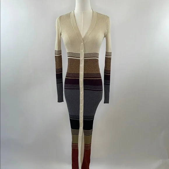 STAUD Sahara Stripe Shoko Sweater Dress XS - Picture 5 of 11